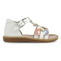 Pom d'Api - Poppy Multi Daisy Sandals | White