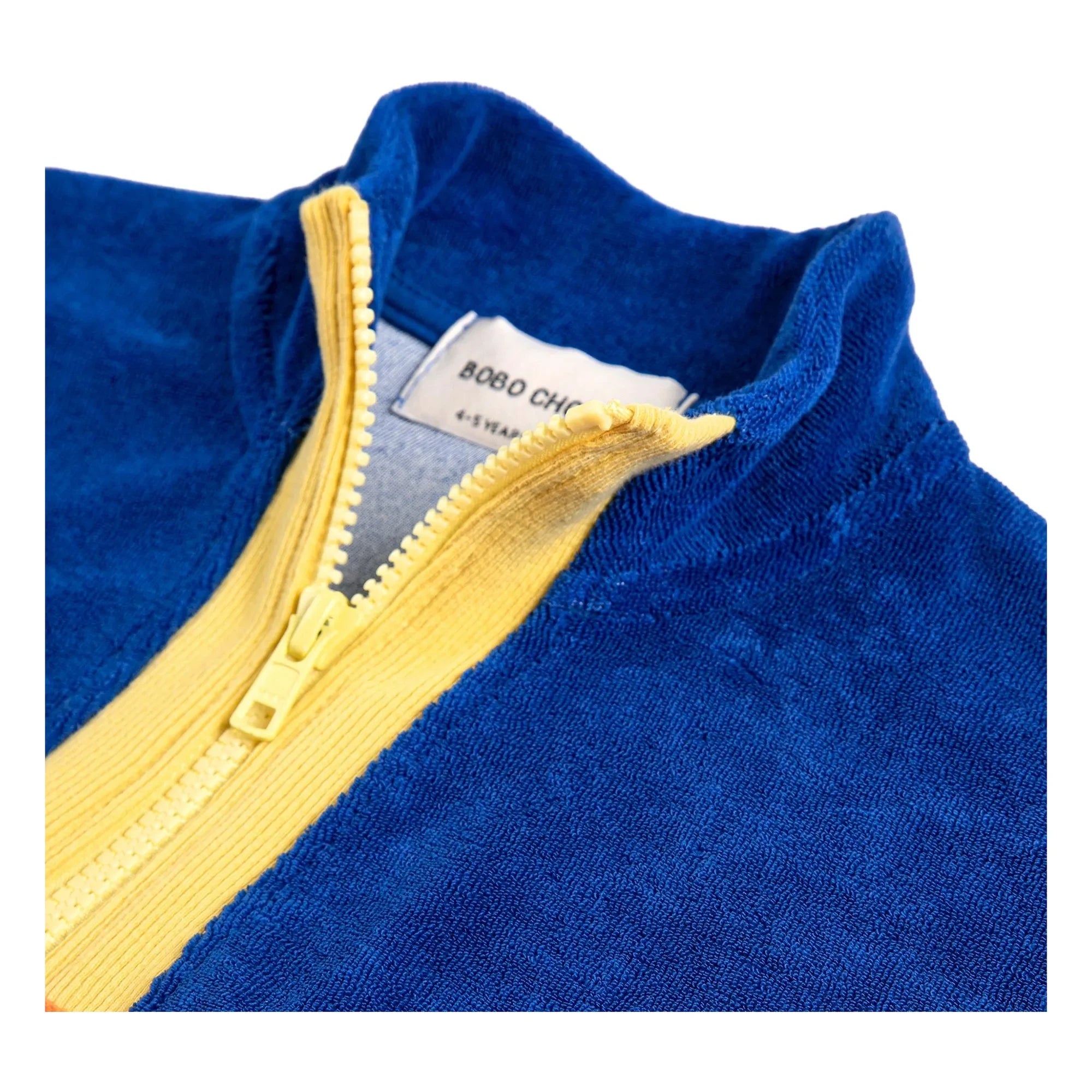 Bobo Choses - Color Block Organic Cotton Towel Sweatshirt | Orange