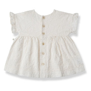 1+ in the family - Satuna Embroidered Dress | White