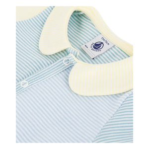 Petit Bateau - Striped Pajama Romper Shorts | Blue