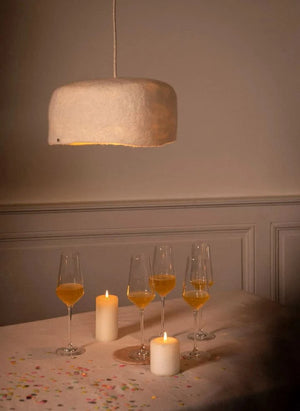 Muskhane - Double-Sided Felt "Yurt" Lampshade | Dusty pink