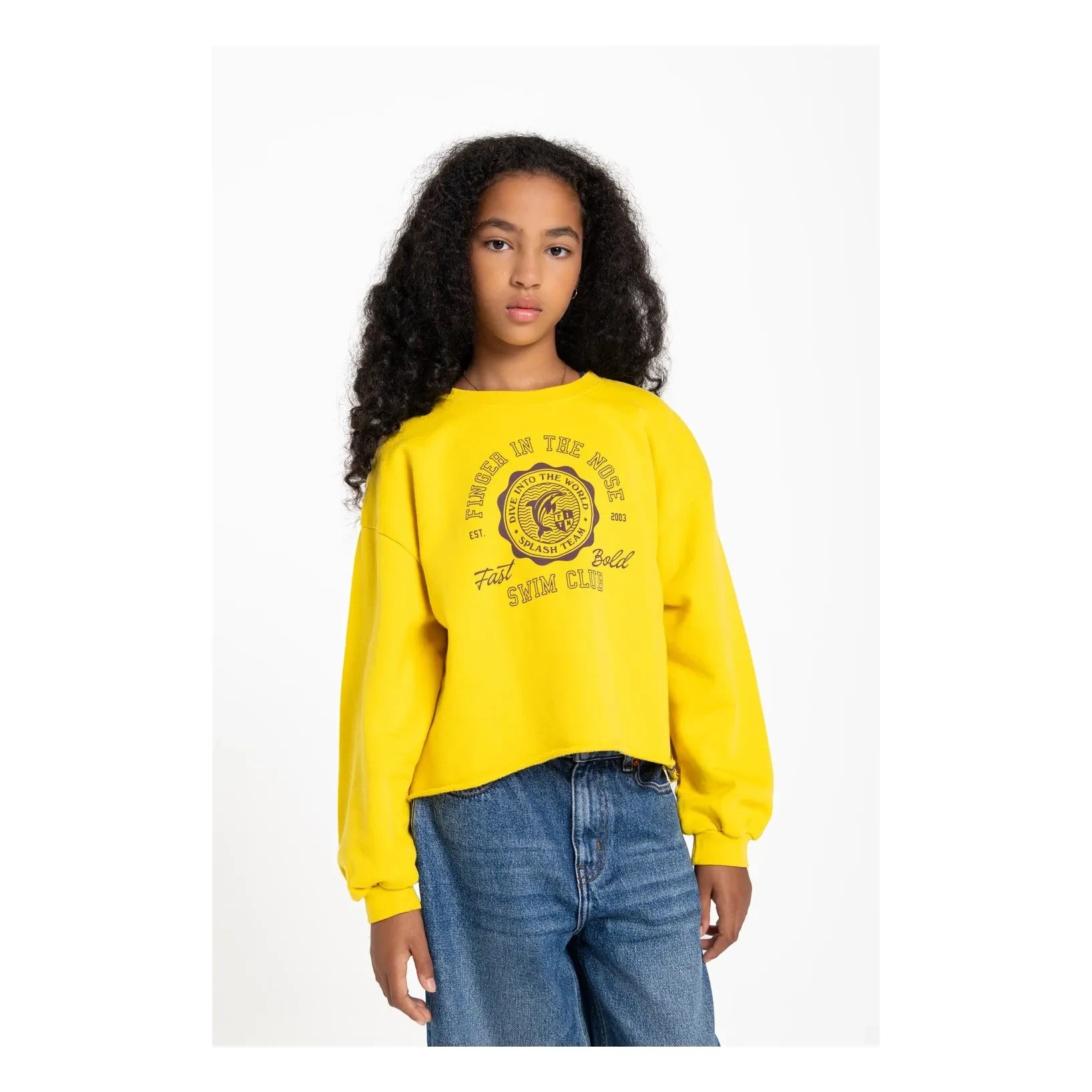 Finger in the nose - Organic cotton BAY sweatshirt | Yellow