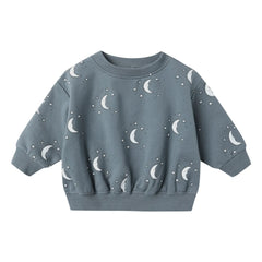 Quincy Mae - Lunes Organic Cotton Sweatshirt | Gray Blue