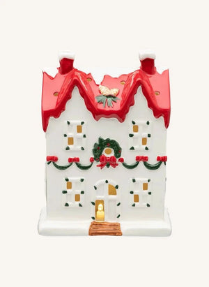 Anna + Nina - Karla Covered Pine Tree Bright Manor (LED) | White