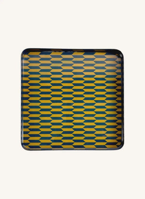 Present Time - Salerno Metal Tray | Lagoon Blue