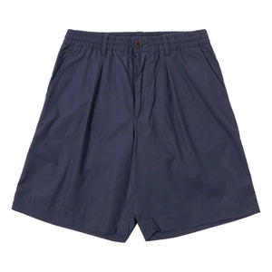 Universal Works - Short Plissé Poplin | Navy Blue