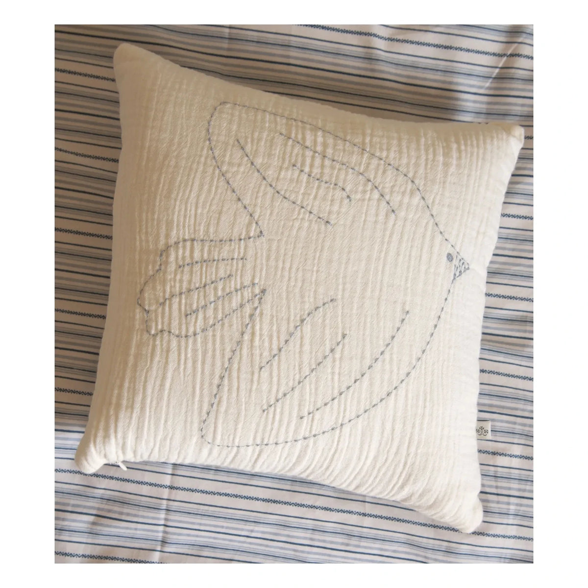 Editions Aimable - Hector Bird Cushion | Ivory Gauze