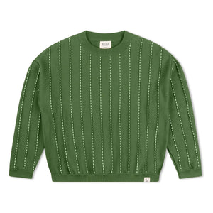 Matona - Striped Organic Cotton Sweater | Green