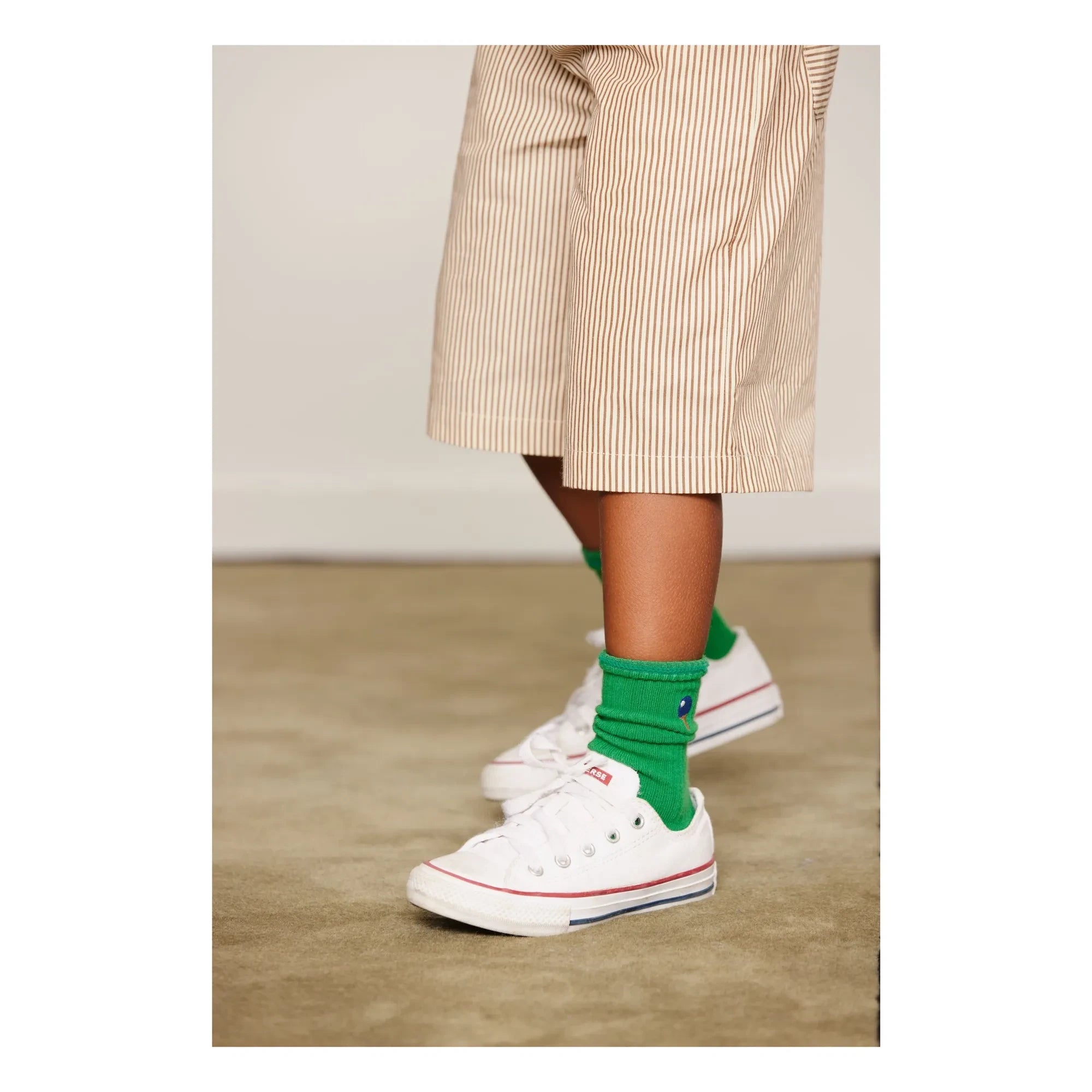 Mini Rodini - Organic Cotton Ping Pong Socks | Green