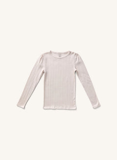 Soor Ploom - Pointelle Knit T-Shirt | Pale Pink