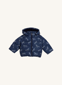 Stella McCartney Kids - Atlı Şişme Mont | Koyu Mavi
