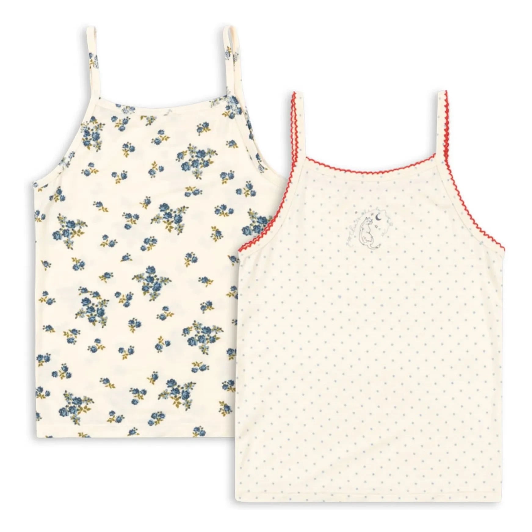 Konges Sløjd - 2-Pack Mimmi Dots Modal Tank Tops | Ivory