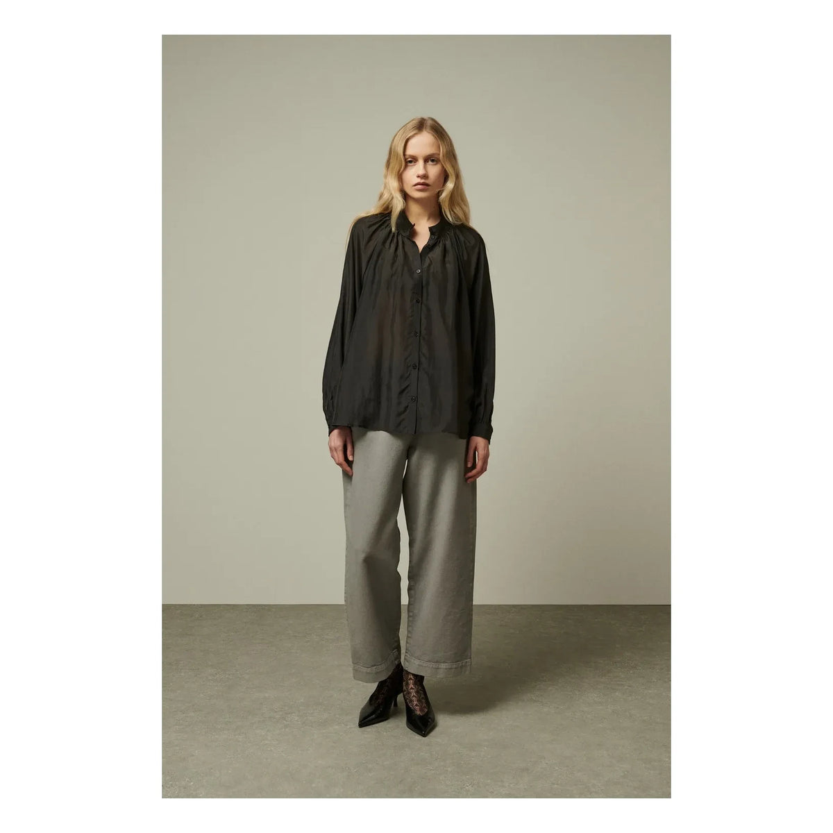 BELLEPIECE - Paxos Silk Blouse | Brown