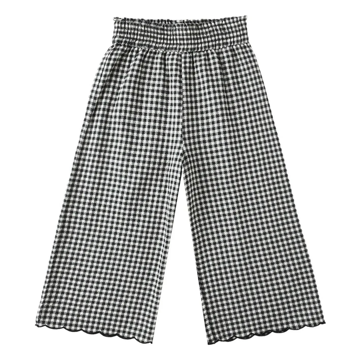 Rylee + Cru - Checkered Pants | Black
