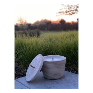 Mon Dada - Neutral Scented Outdoor Candle with Cover | White/Ecru