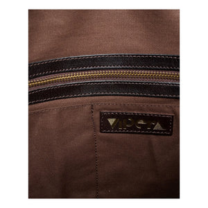 Vipera - Pillow Patch Leather Clutch | Chocolate