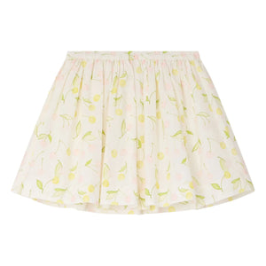 Bonpoint - Suzon Cherries Organic Cotton Poplin Skirt | Ecru