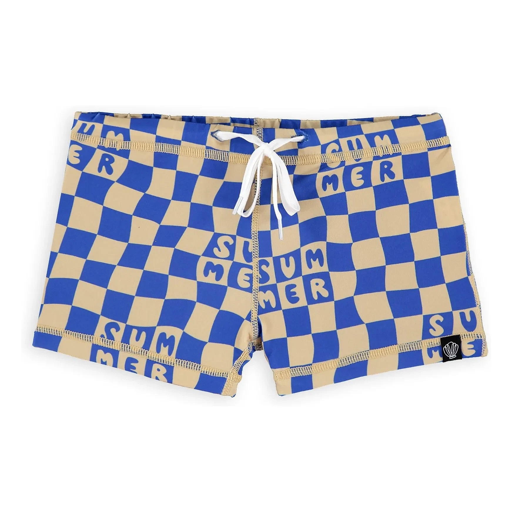 Beach & Bandits - Blue Checkered Summer UV Protective Swim Shorts | Recycled Fibers
