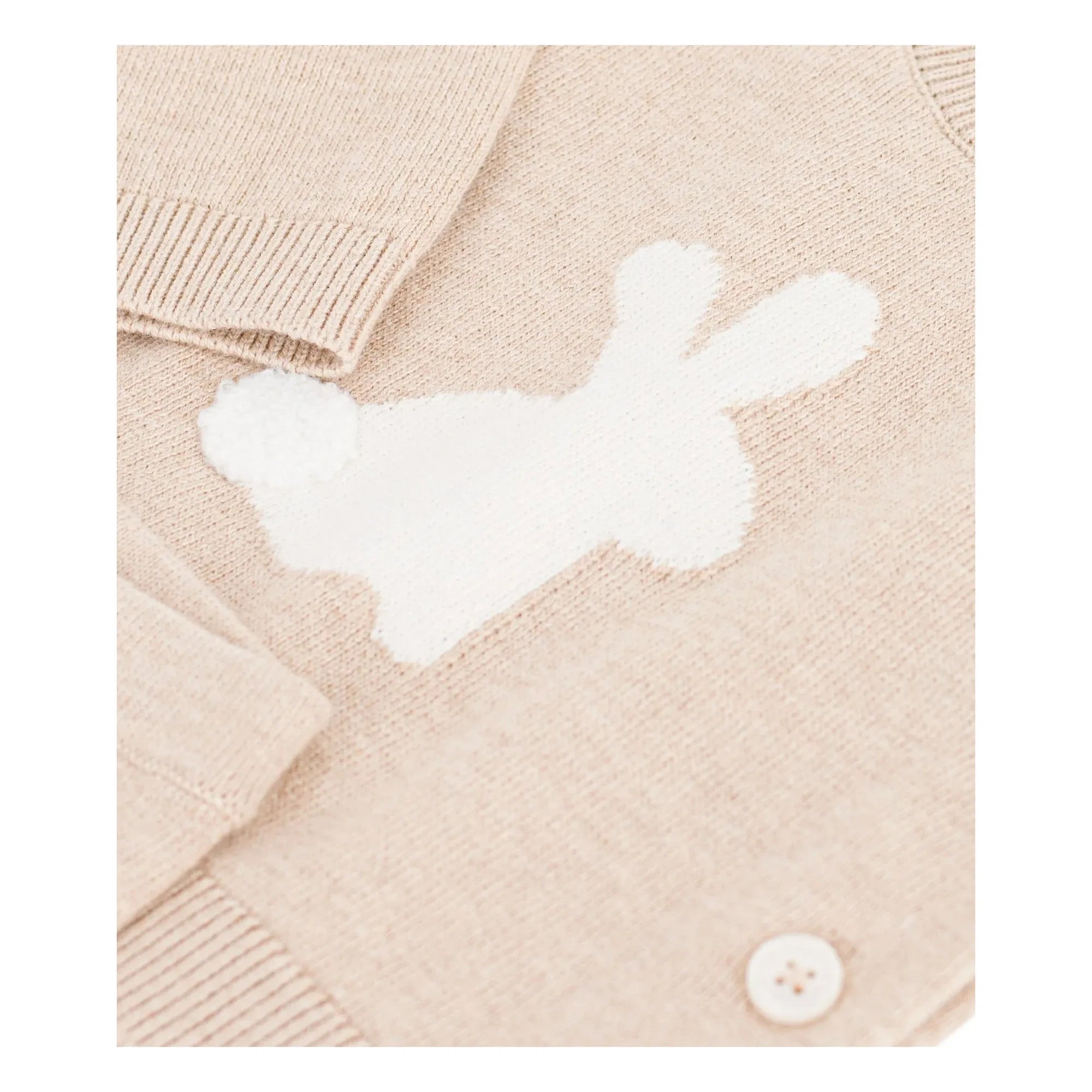 Petit Bateau - Organic cotton knitted sweater and pants set | Beige