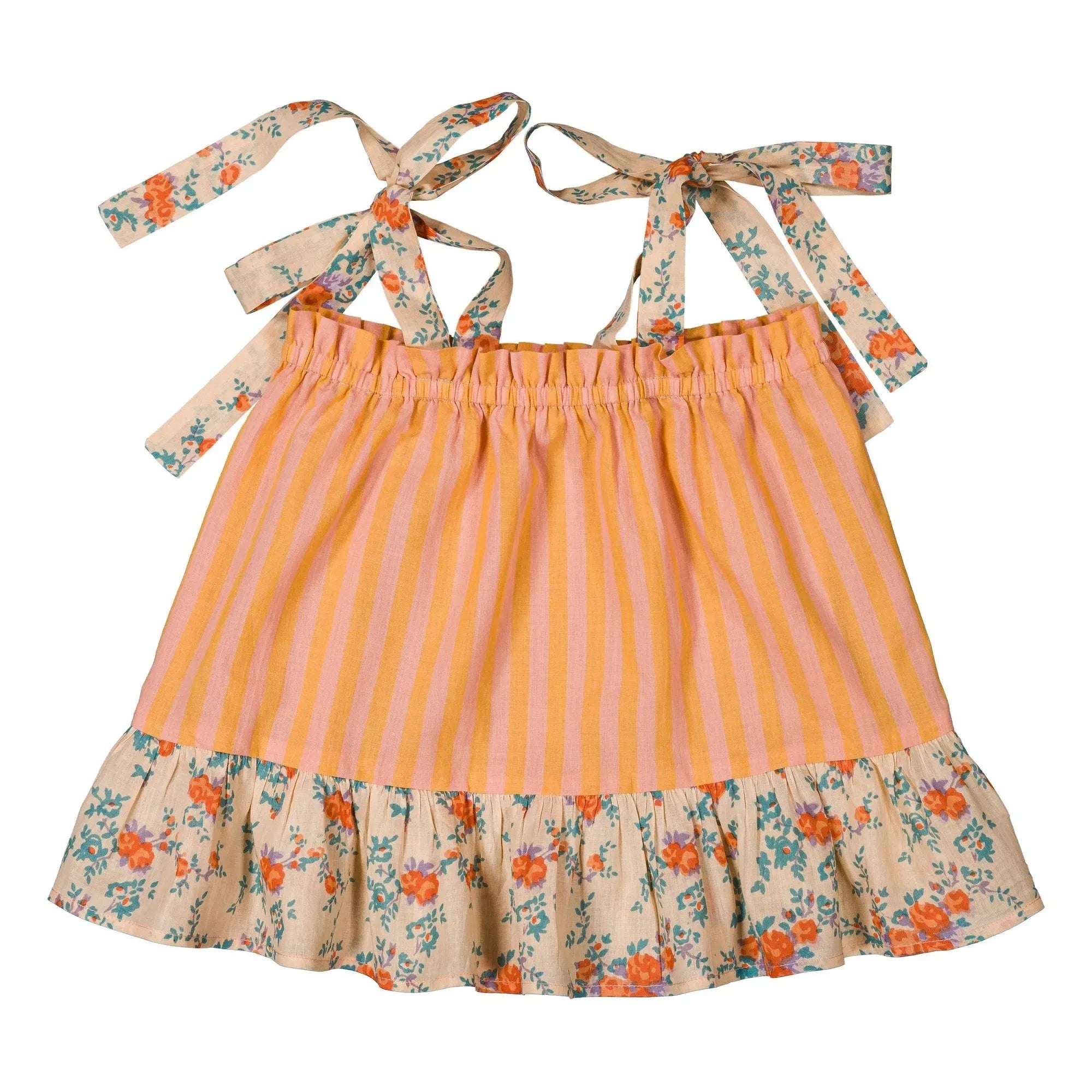 Louis Louise - Zoya Striped Floral Top | Orange