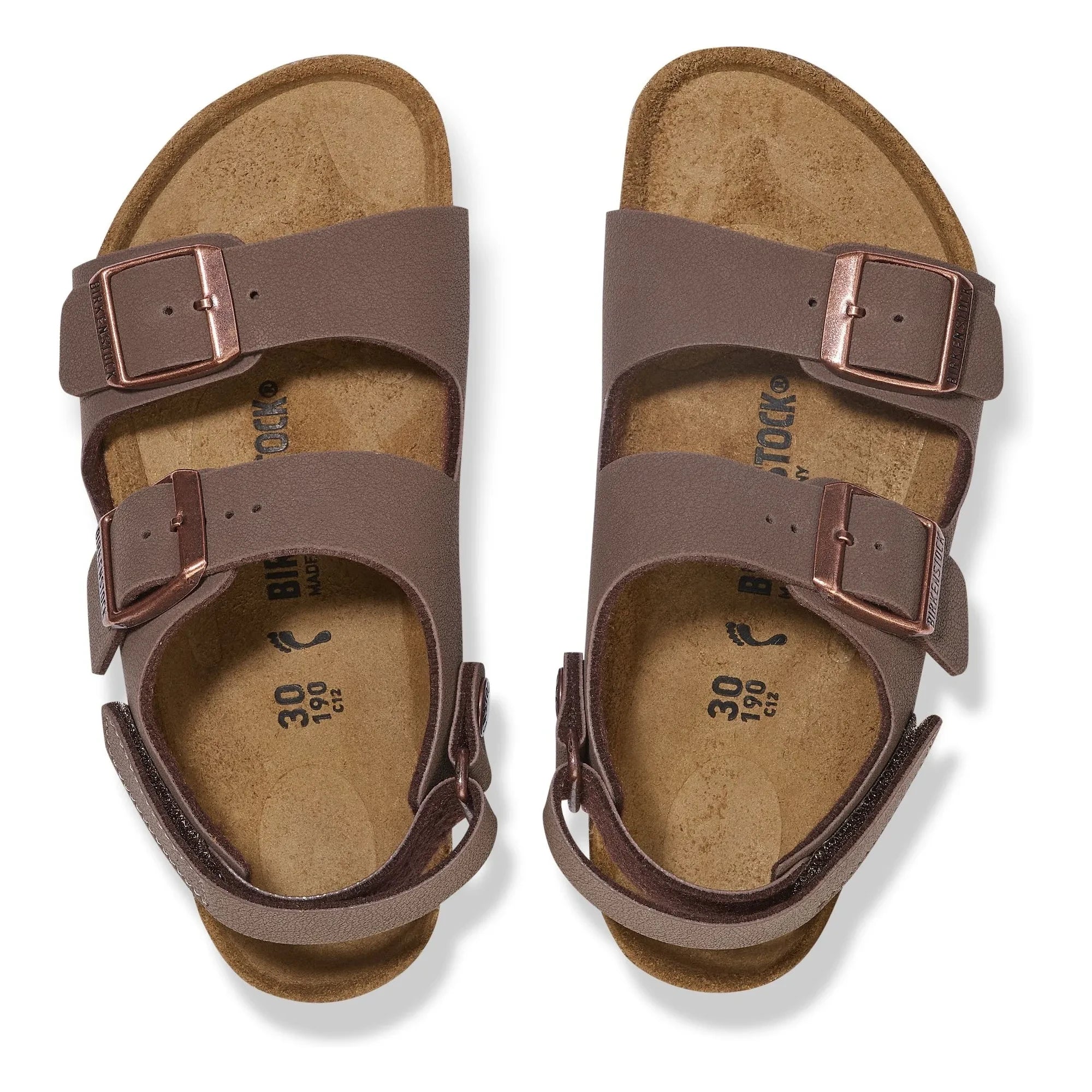 BIRKENSTOCK - Milano AS Children's Sandal Birko-Flor Birkibuc | Dark Brown