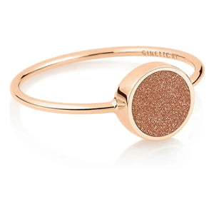 Ginette NY - Disc Mini Ever Ring | Gold Carnelian