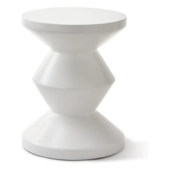Pols Potten - Zig Zag Outdoor Tabure | Beyaz