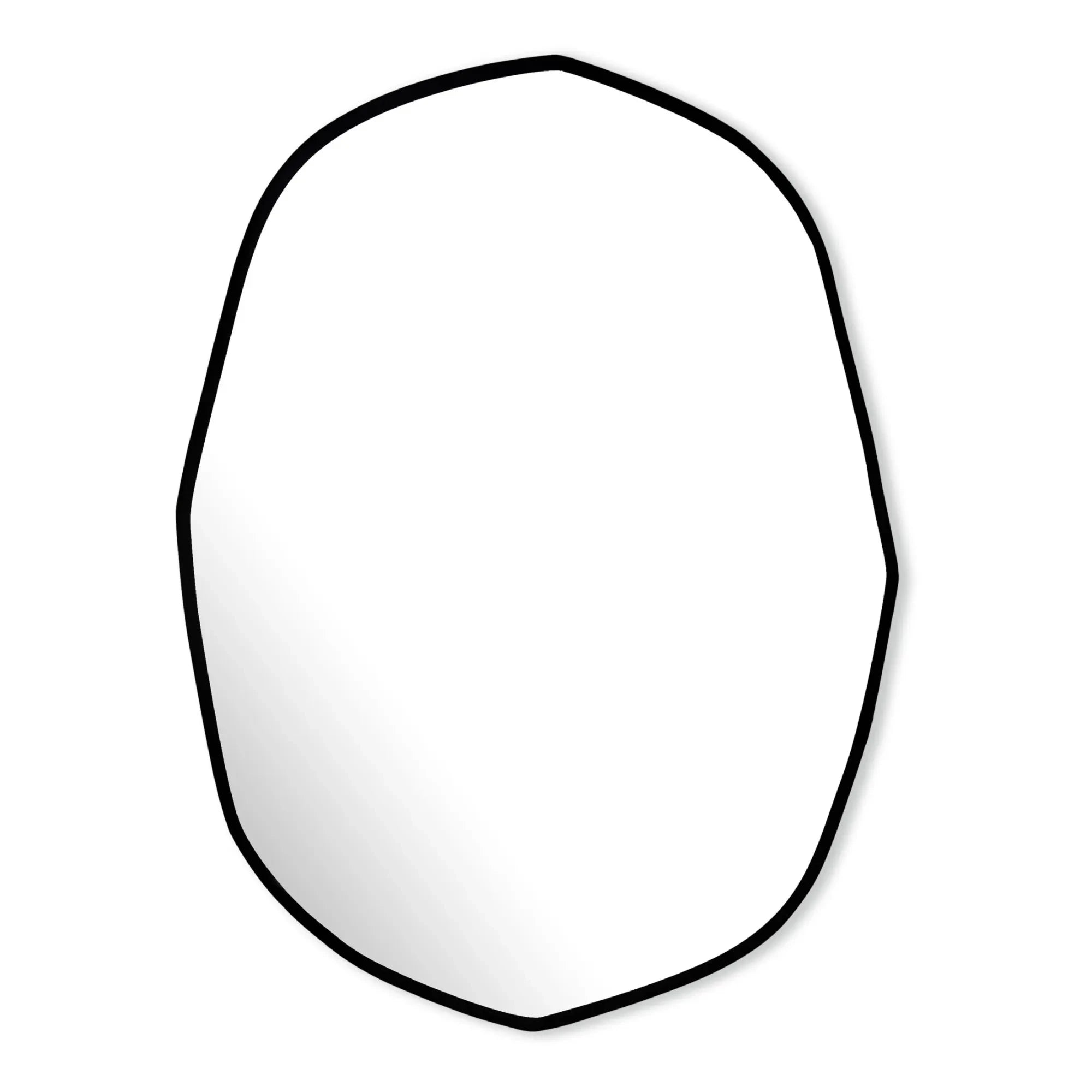 M Nuance - Extra Flat Black Contour Mirror with Pahlá Frame - Asymmetric 66 x 85 cm | Black