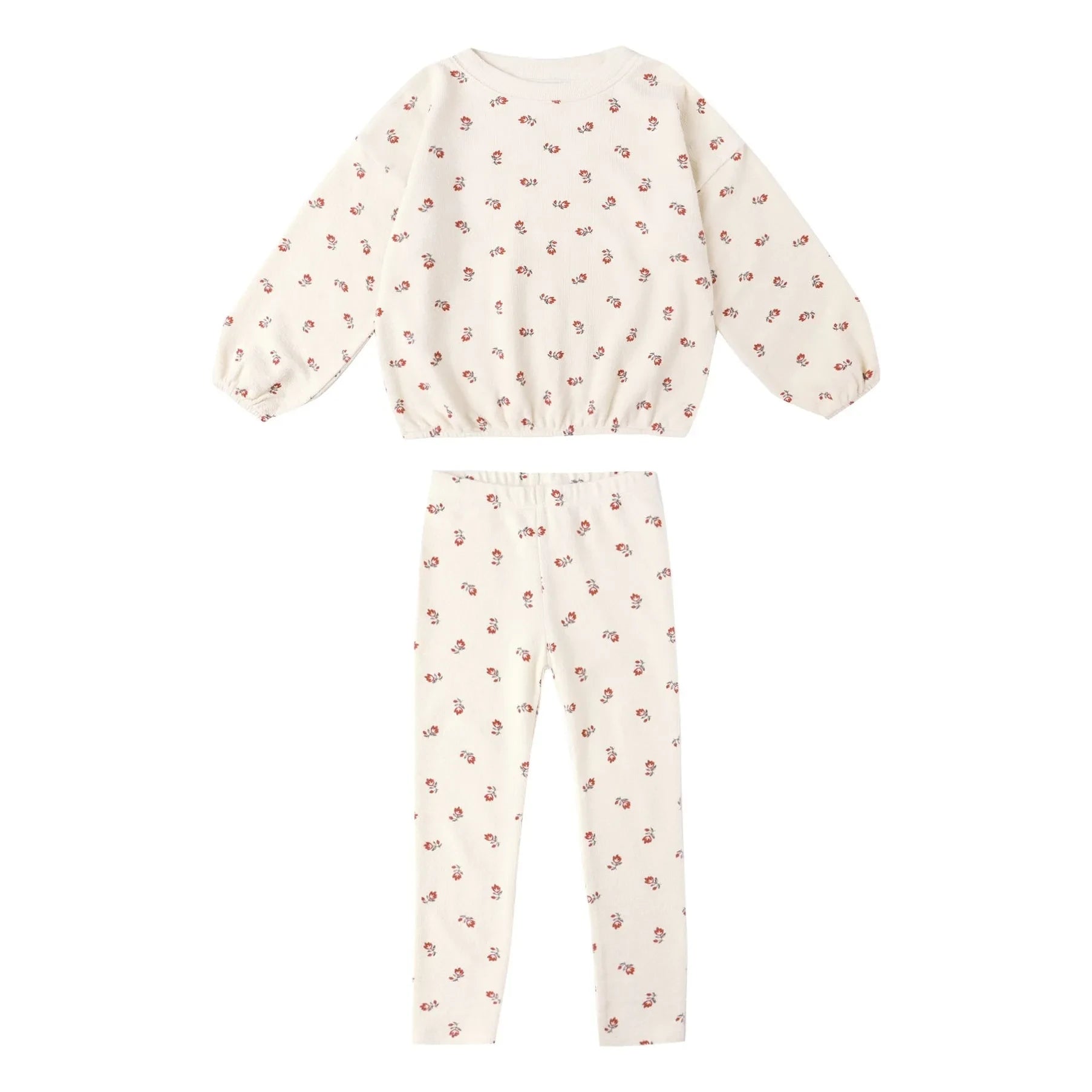 Rylee + Cru - Ruby Ditsy Sponge Sweat and Leggings Set | Ecru