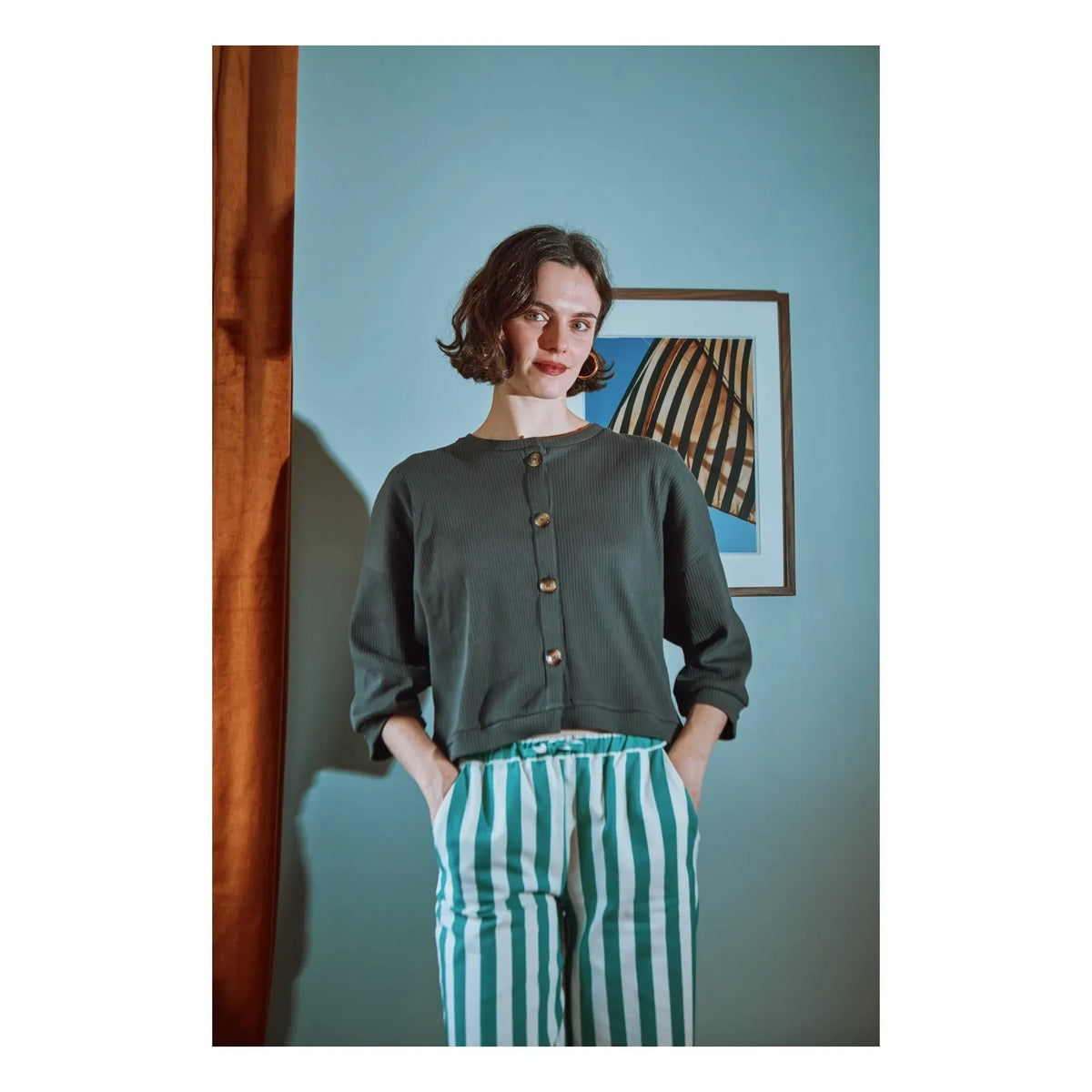 Poudre Organic - Zaatar Ribbed Cardigan | Black