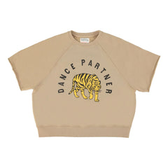 Sisters Department - Violette Organic Cotton Short Sleeve Sweatshirt | Brown