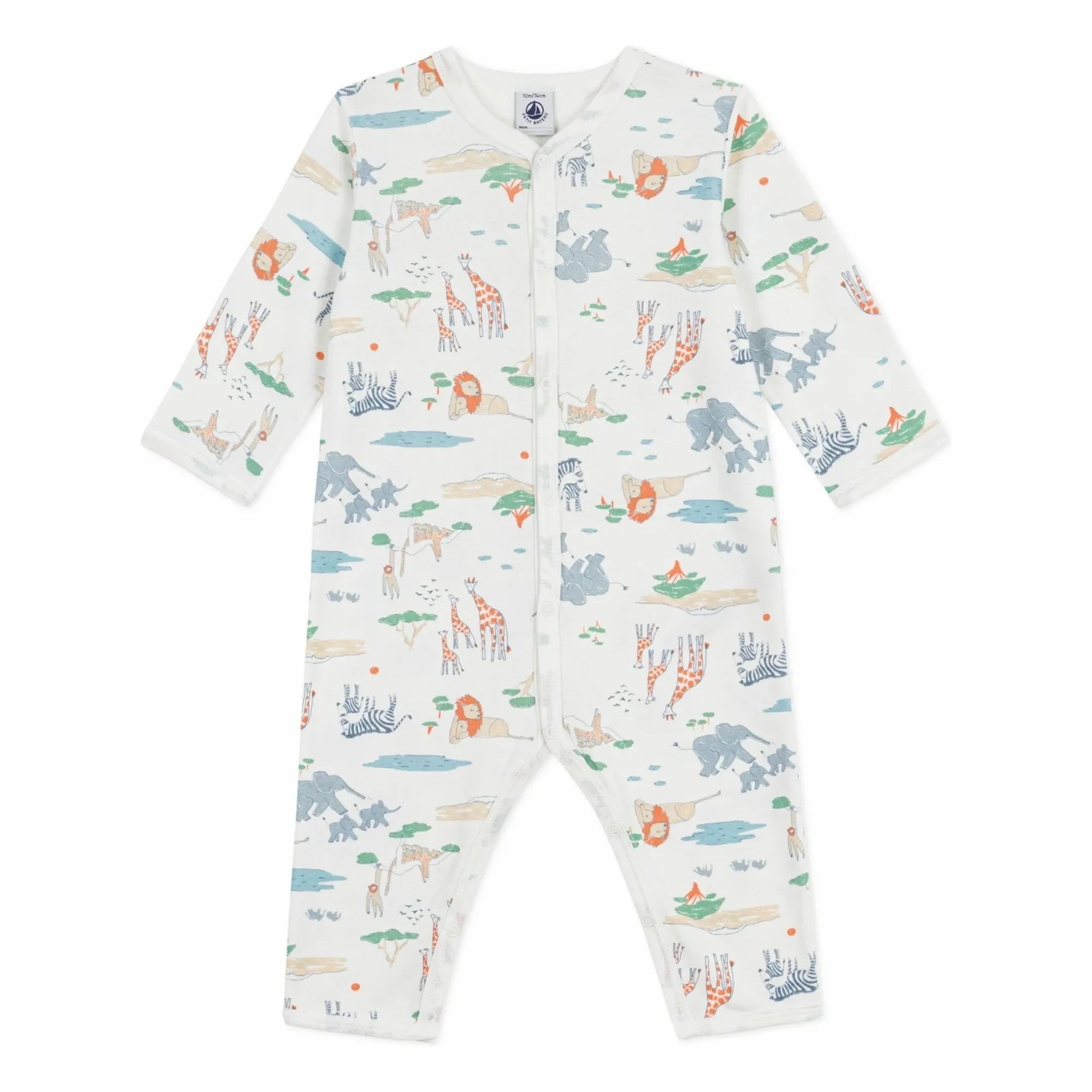 Petit Bateau - Dors Bien Savane Pajamas | White