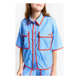 Indee - Suraya Contrast Trim Shirt | Blue