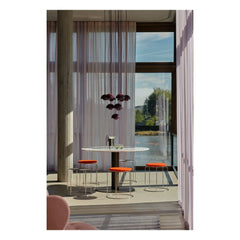 & Tradition - Verner Panton VP11 Wire Stool Seat | Red Poppy