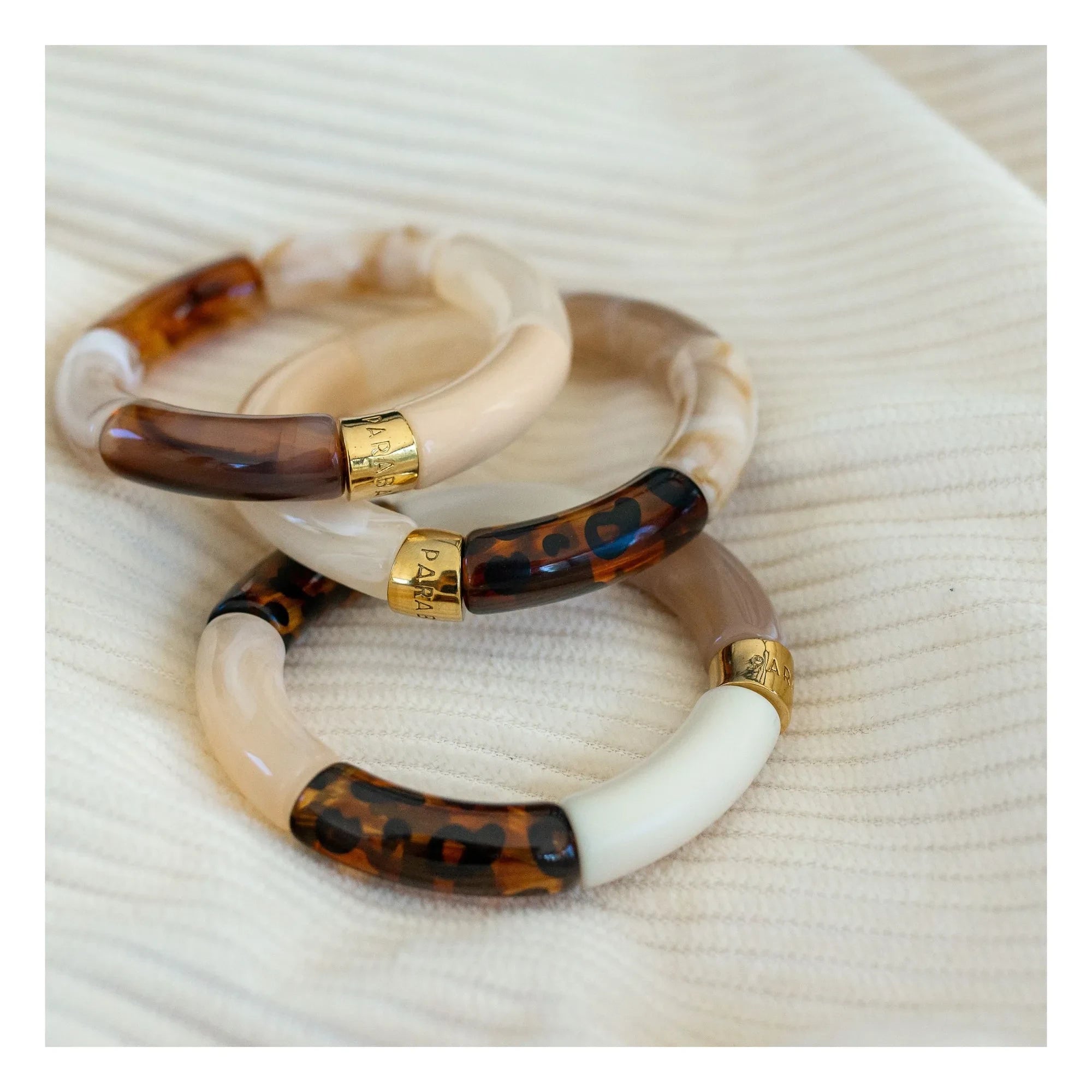 Parabaya - Jaguar 3 Bracelets | Beige