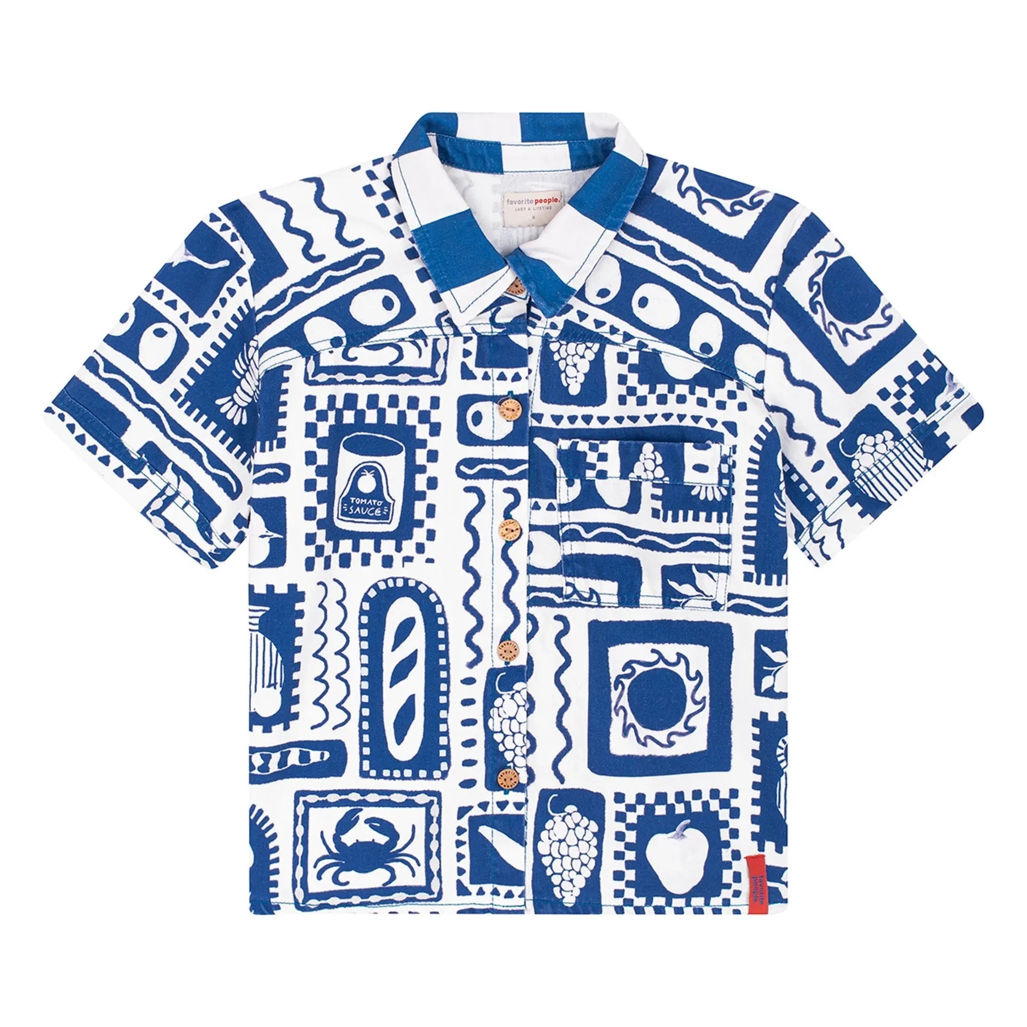 Favorite People - Positano Olives Shirt - Women's Collection | Blue