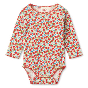 Flöss - Floral Fresa Bodysuit | Red