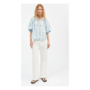 Skall Studio - Blue Newmoon Cotton Gingham Blouse