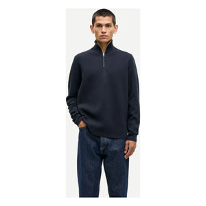 Samsoe Samsoe - Gunan Half-Zip Sweatshirt | Dark Blue
