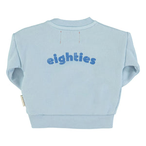 Piupiuchick - Eighties organic cotton sweatshirt | Light Blue
