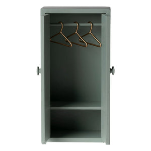 Maileg - Wardrobe and hangers | Grey Blue