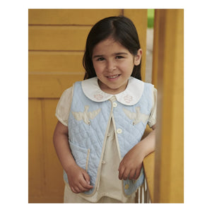 Copenhagen Colors - Sleeveless Quilted Organic Cotton Jacket | Light Blue