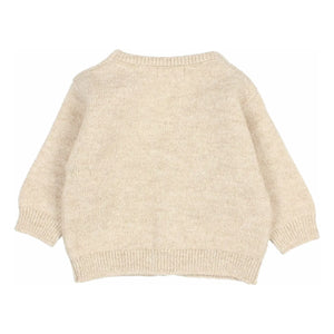 Búho - Recycled Fiber Baby Cardigan | Beige