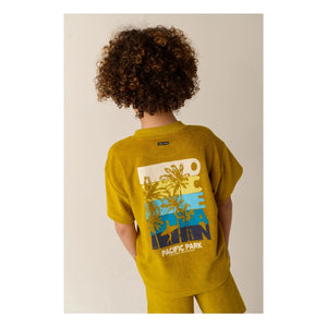 Tumble N'Dry - Pacificus Organic Cotton Terry Textured T-Shirt | Mustard
