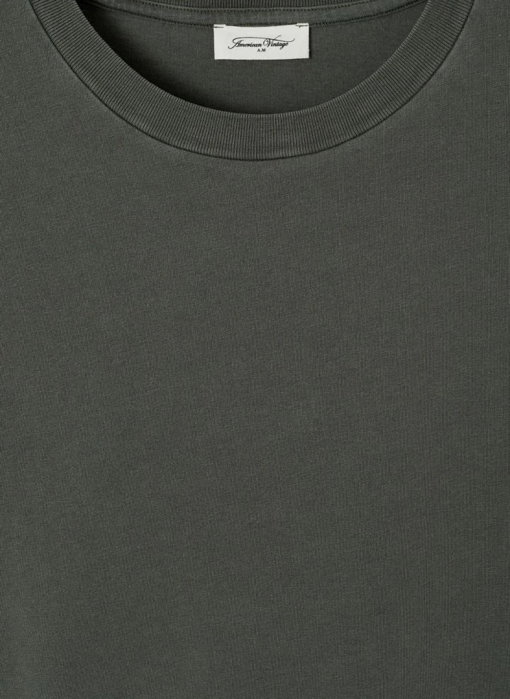 American Vintage - Fizvalley Cotton T-Shirt | Dark green