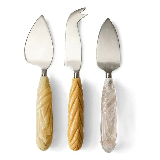 HKliving - Cheese Knives - Set of 3 | Cream