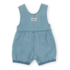 Goldie + Ace - Strawberry Short Romper Chambray | Blue