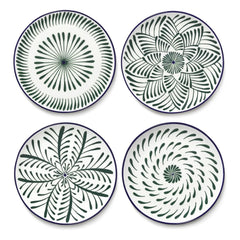 Serax - Bazaar Dessert Plates, Waww La Table - Set of 4 | Green