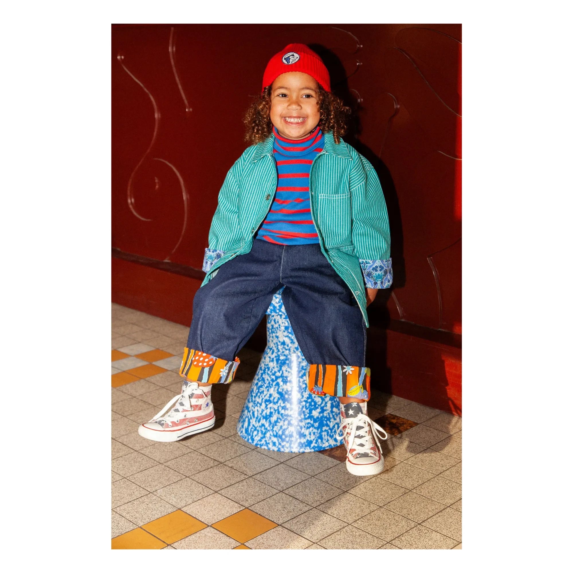 Club Trésor - Meyveli Denim Dönüşebilen Pantolon | Koyu Mavi