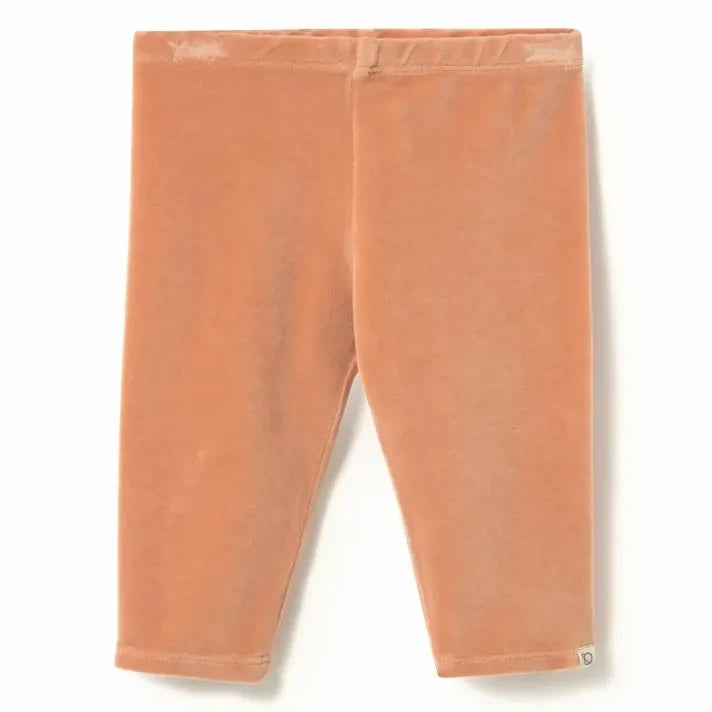 Cozmo - Organic Cotton Velvet Leggings | Peach